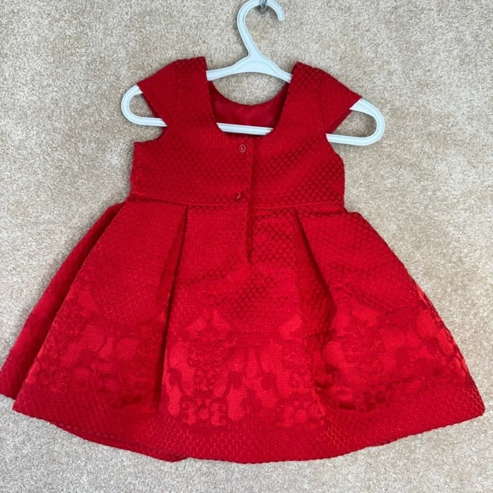 Janie‎ and Jack Red Christmas Dress Baby Size 6-12 Months 6M 12M Holiday Tulle
